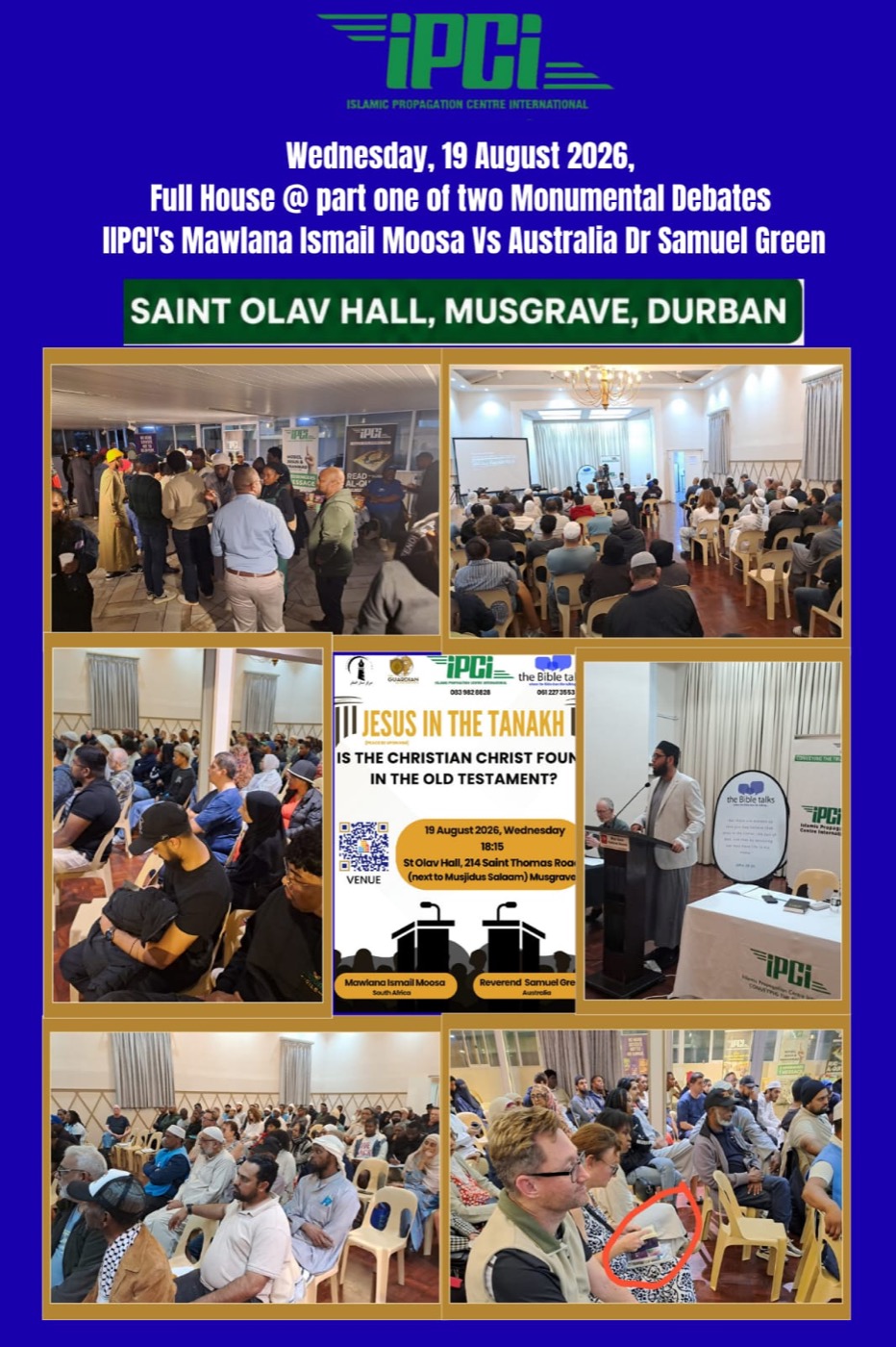 Debate Part 1 — “Jesus in the Tanakh” · St Olav Hall, Musgrave · 19 Aug 2026